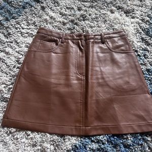 Faux leather skirt